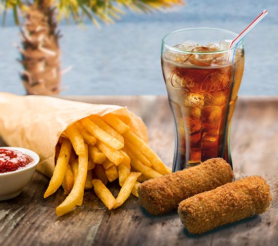 Lekkere frietjes met een snack om het kinderfeestje of de sportdag mee af te sluiten.